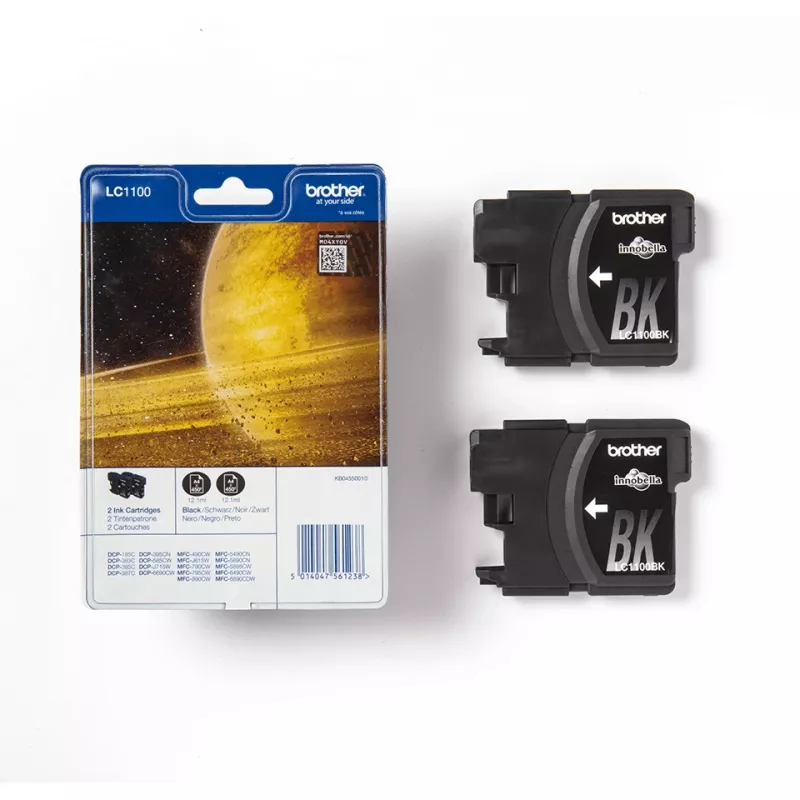 Brother LC1100BKBP2 Tintenpatrone 2 Stk. Original Schwarz
