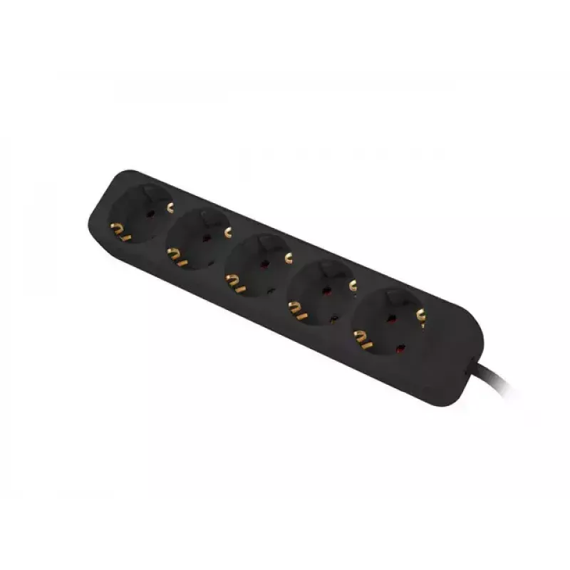 Power extension Lanberg PS0-05F-0150-BK 1.5m 5 AC outlets Indoor Schwarz