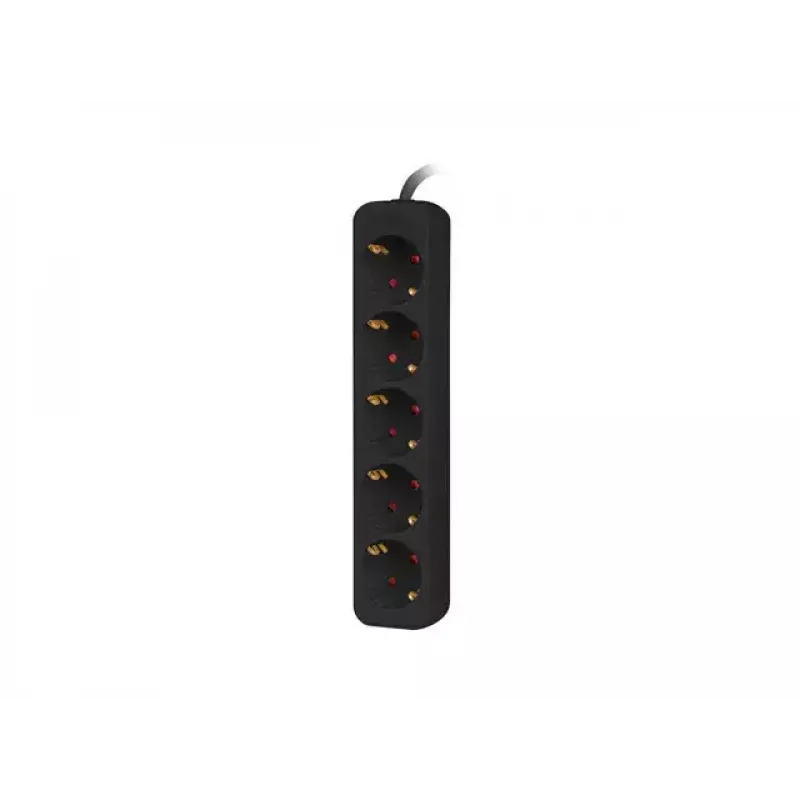 Power extension Lanberg PS0-05F-0150-BK 1.5m 5 AC outlets Indoor Schwarz