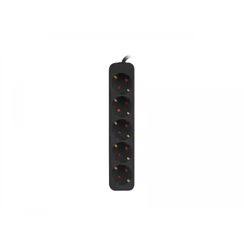 Power extension Lanberg PS0-05F-0150-BK 1.5m 5 AC outlets Indoor Schwarz