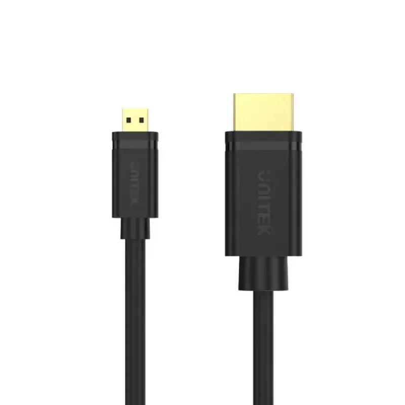 HDMI-Kabel UNITEK Y-C182 2m HDMI Typ D Micro HDMI Typ A Standard Schwarz