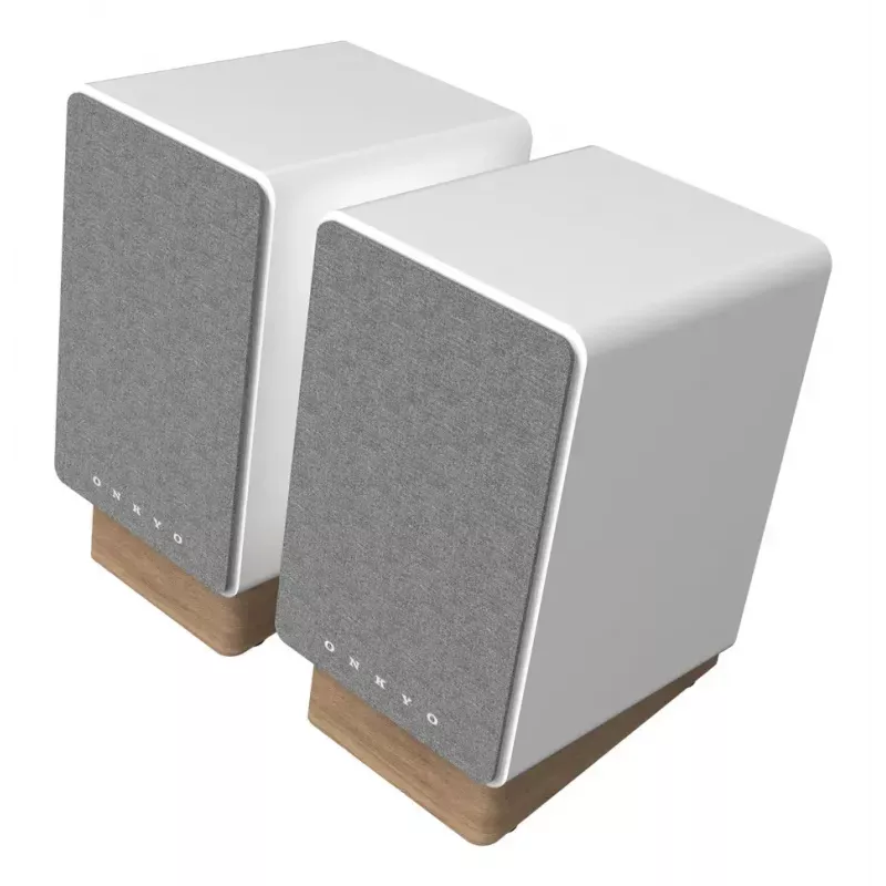 Onkyo 2-Wege-Lautsprecher GX-30ARC — 2.0 Kanäle, Kabelgebunden & Kabellos, 50 W RMS, 55–20000 Hz, Grau/Weiß