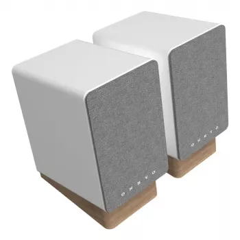 Onkyo GX-10DB 2-Wege kabelgebundener & kabelloser Lautsprecher 2.0 30 W, 70–20000 Hz, Grau/Weiß