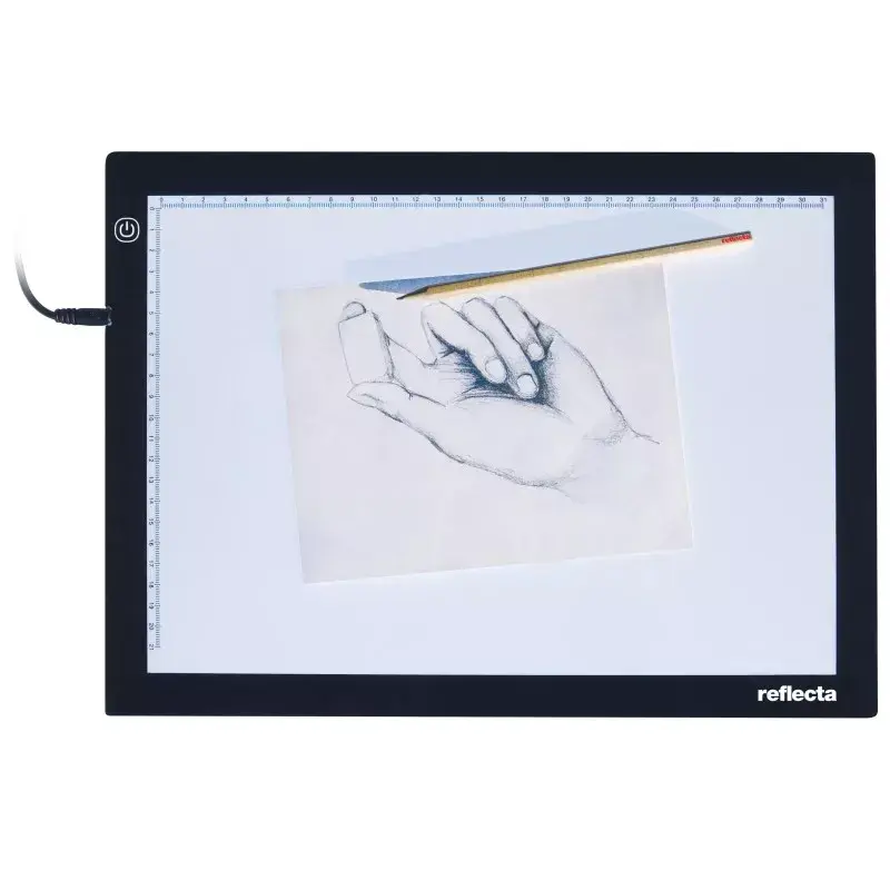 Einzelbilderrahmen Reflecta LED Light Pad A4 Super schlank Schwarz 31x21 cm