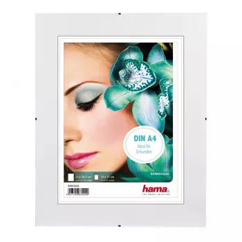 Hama „Clip-Fix“ rahmenloser Bildhalter, Normalglas, 21 x 29,7 cm