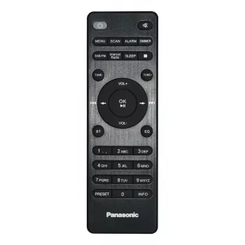 Tragbares Radio Panasonic RF-D40EG-K — Digitaler Tuner, FM 87,5–108 MHz, 6 W RMS, LCD 2,4 Zoll, Wi‑Fi/Wi‑Fi 4, externe Antenne, Schwarz
