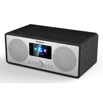 Tragbares Radio Panasonic RF-D40EG-K — Digitaler Tuner, FM 87,5–108 MHz, 6 W RMS, LCD 2,4 Zoll, Wi‑Fi/Wi‑Fi 4, externe Antenne, Schwarz