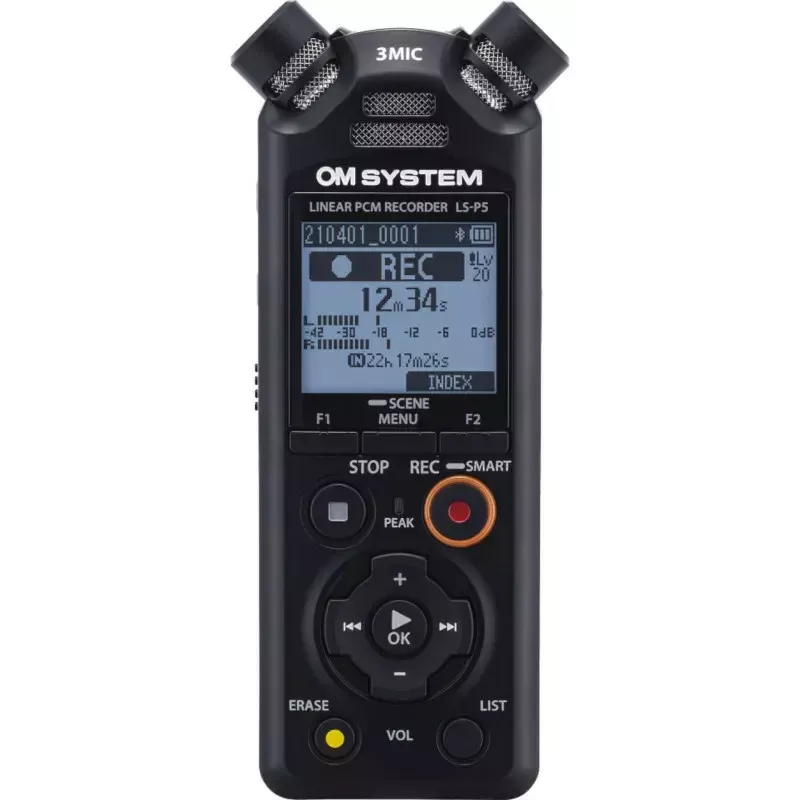 Diktiergerät OLYMPUS LS-P5 Kit — 24-Bit-Audioaufnahme, 8 GB interner Speicher