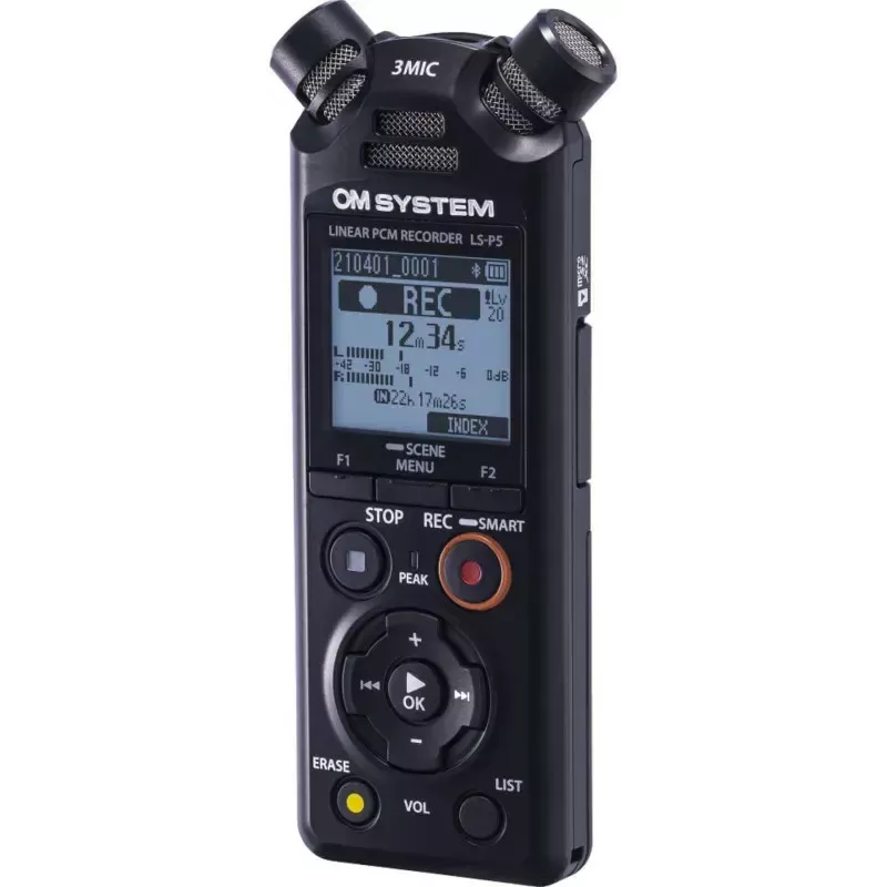 Diktiergerät OLYMPUS LS-P5 Kit — 24-Bit-Audioaufnahme, 8 GB interner Speicher