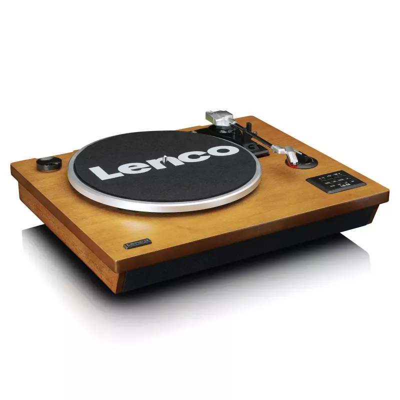 Riemengetriebener Audio-Plattenspieler Lenco LS-55WA Holz Halbautomatisch USB Bluetooth