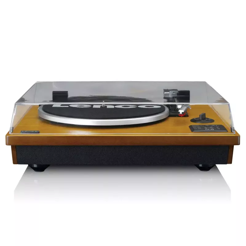 Riemengetriebener Audio-Plattenspieler Lenco LS-55WA Holz Halbautomatisch USB Bluetooth