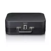 Koffer-Plattenspieler Lenco TT116BK mit integrierten Lautsprechern – tragbarer Vinyl-Player, schwarz