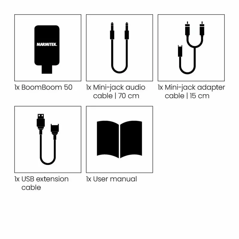 Audio-Kabel Marmitek BoomBoom 50 3,5 mm 30 m Schwarz
