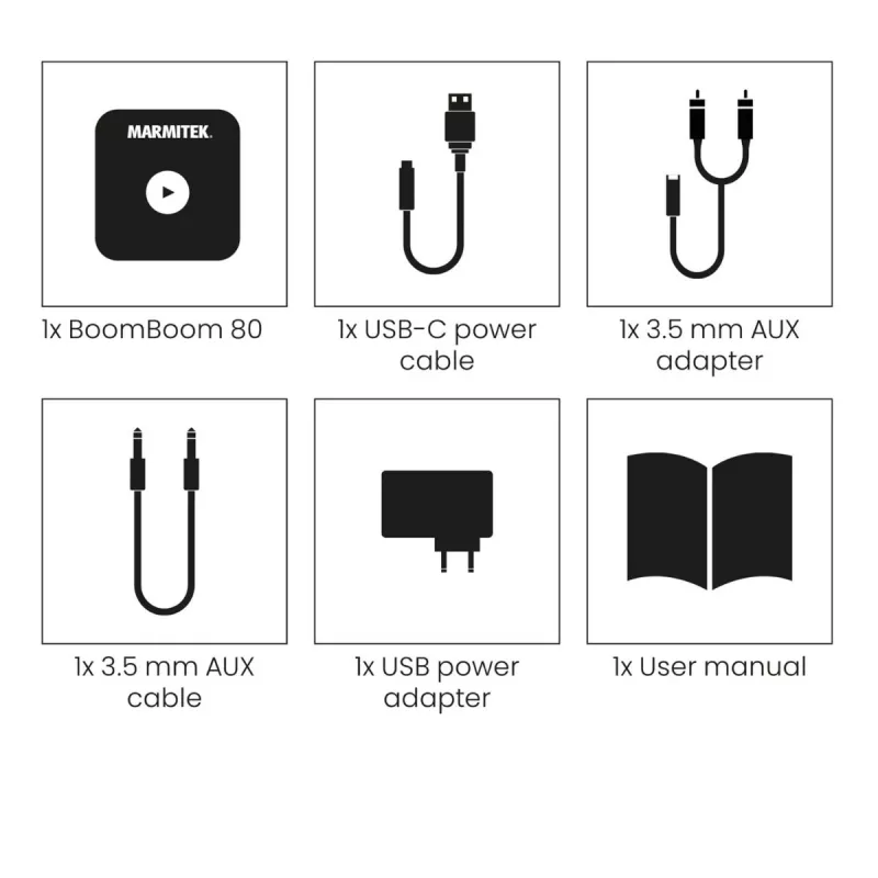 Kabelloser Audio-Transmitter Marmitek BoomBoom 80 100 m Schwarz