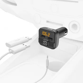 Hama 00014163 FM-Transmitter 87,6–107,9 MHz Zigarettenanzünder Schwarz