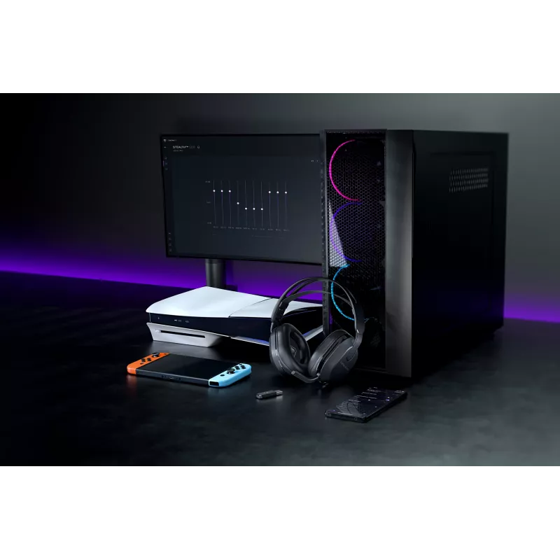Turtle Beach Stealth 500 Schwarz PC Kabelloses Gaming-Headset mit bis zu 40 Std. Akkulaufzeit und Bluetooth für PC, PS5, PS4 und Mobilgeräte