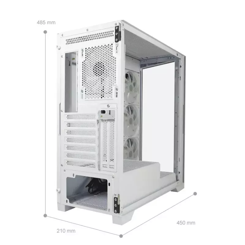 PC-Gehäuse LC-Power LC-7041B-ON Midi Tower Weiß