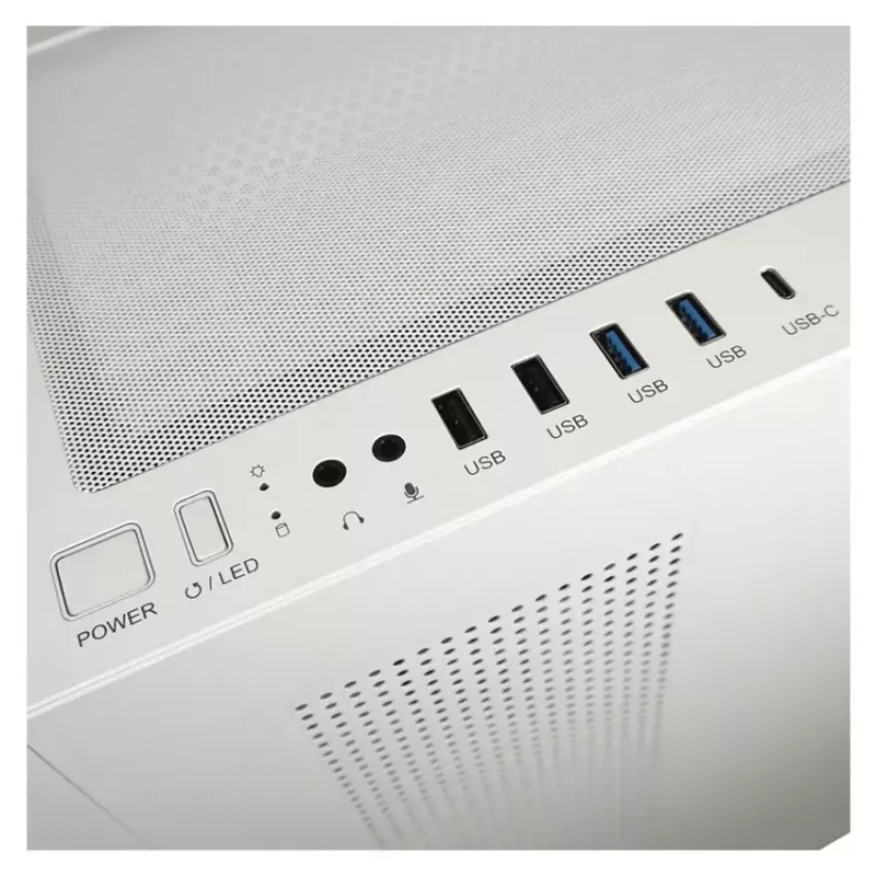 PC-Gehäuse LC-Power LC-7041B-ON Midi Tower Weiß