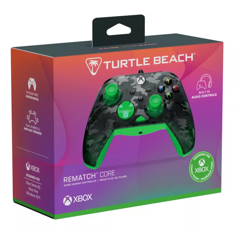Gamepad Turtle Beach Rematch Core Schwarz Grün Grau USB kabelgebunden