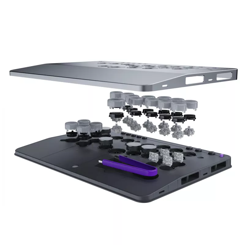 PDP Victrix Pro KO Leverless Fight Stick Grau USB Fightstick PC, Xbox Series S, Xbox Series X