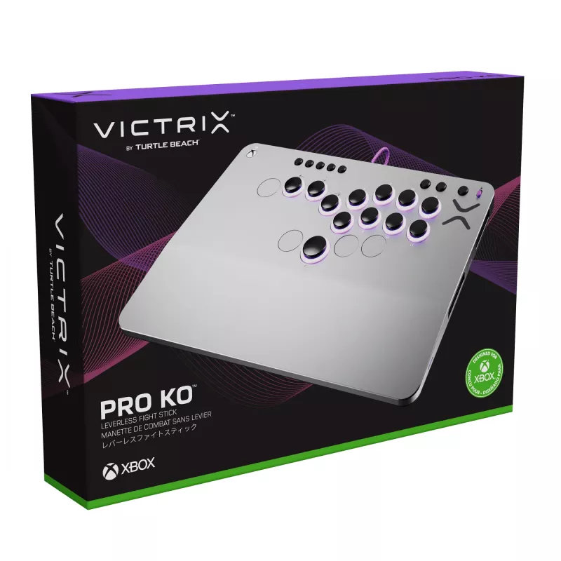 PDP Victrix Pro KO Leverless Fight Stick Grau USB Fightstick PC, Xbox Series S, Xbox Series X
