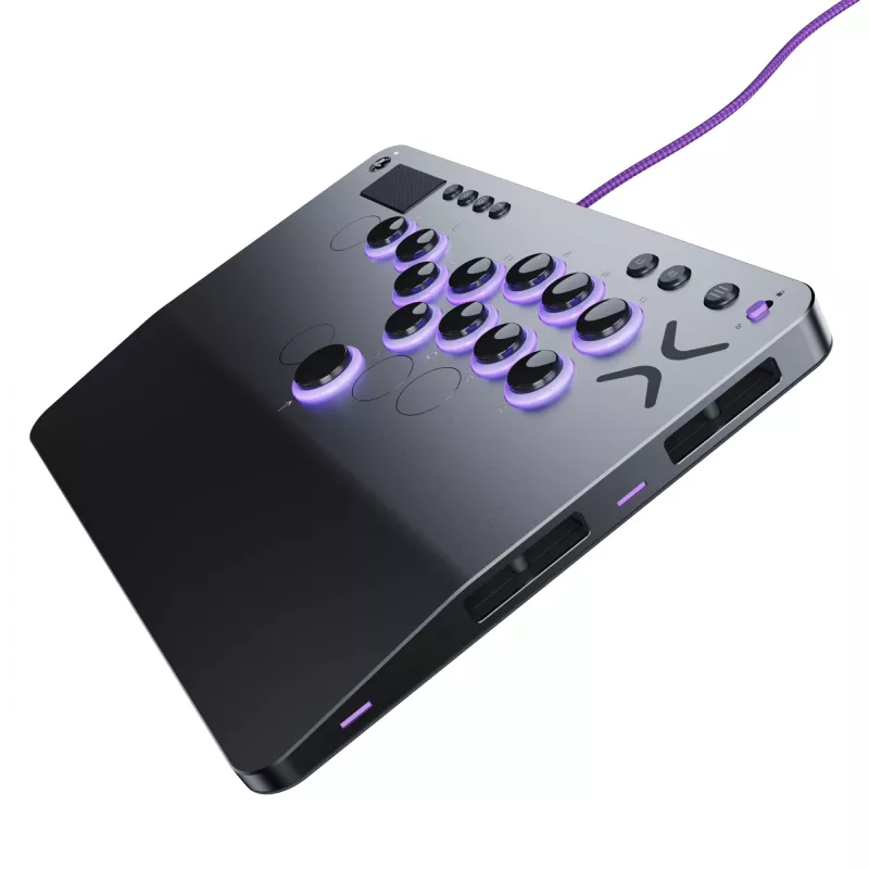 PDP Victrix Pro KO Leverless Fight Stick Grau USB Fightstick PC, PlayStation 4, PlayStation 5