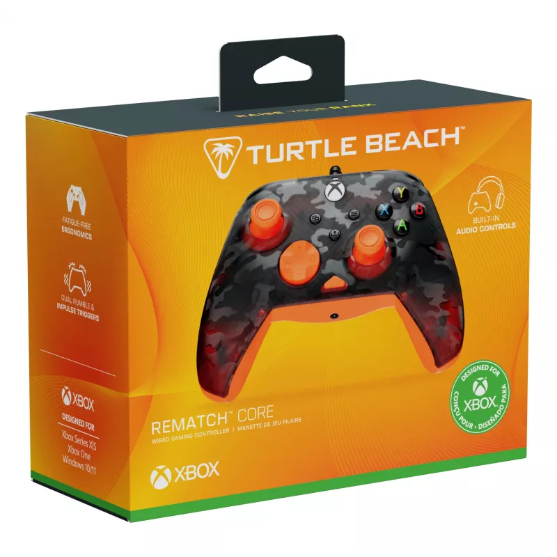 Gamepad Turtle Beach Rematch Core Schwarz Grau Orange USB Kabelgebunden