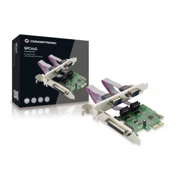 Conceptronic PCI Express Karte 1-Port Parallel & 2-Port Seriell