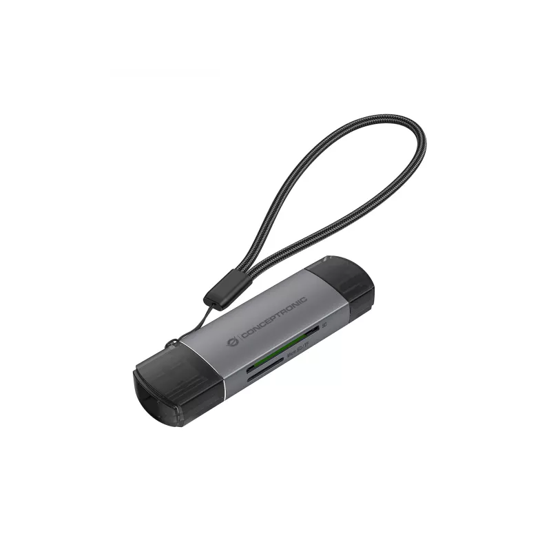 Conceptronic BIAN05G 2-in-1 USB 3.0 Dual Plug Kartenleser, SD/MicroSD 3.0, UHS-I