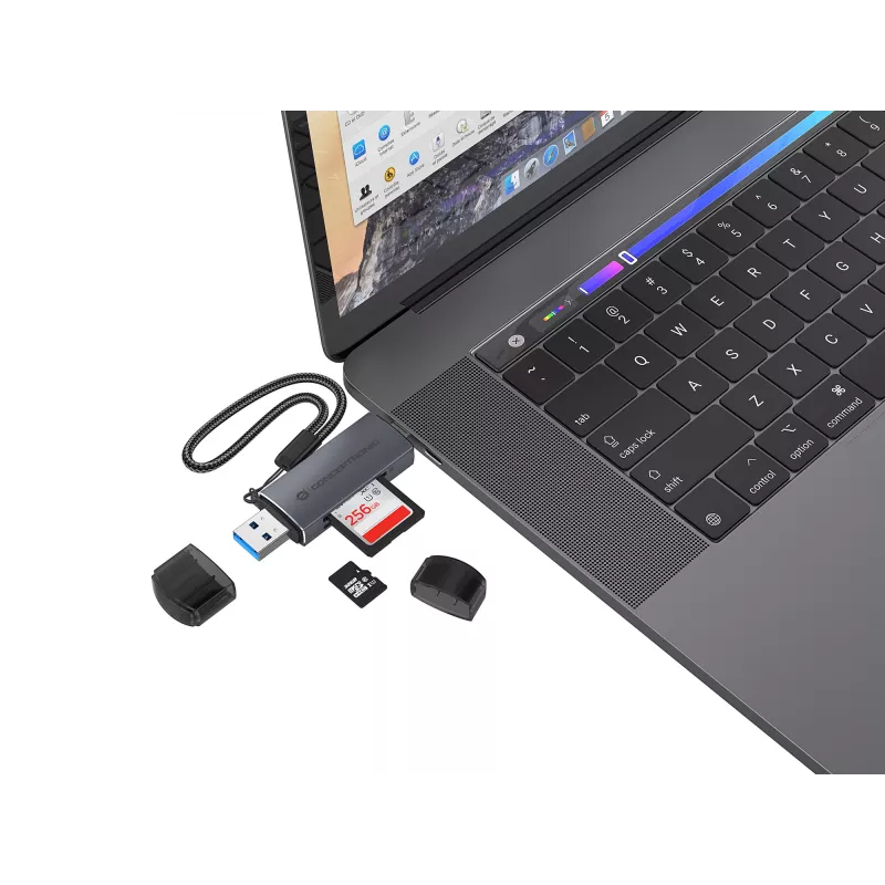 Conceptronic BIAN05G 2-in-1 USB 3.0 Dual Plug Kartenleser, SD/MicroSD 3.0, UHS-I