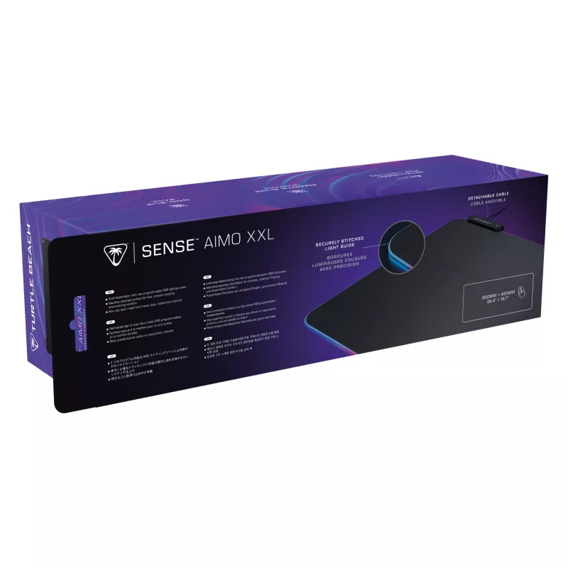 Turtle Beach Sense AIMO XXL Ultrabreites PC-Gaming-Mauspad mit RGB-Beleuchtung