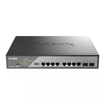 D-Link DSS-200G-10MPP Netzwerk-Switch Managed L2 Gigabit Ethernet (10/100/1000) Power over Ethernet (PoE) 1U Schwarz, Grau