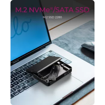 ICY BOX IB-CR601M-C31 SSD-Gehäuse Schwarz M.2
