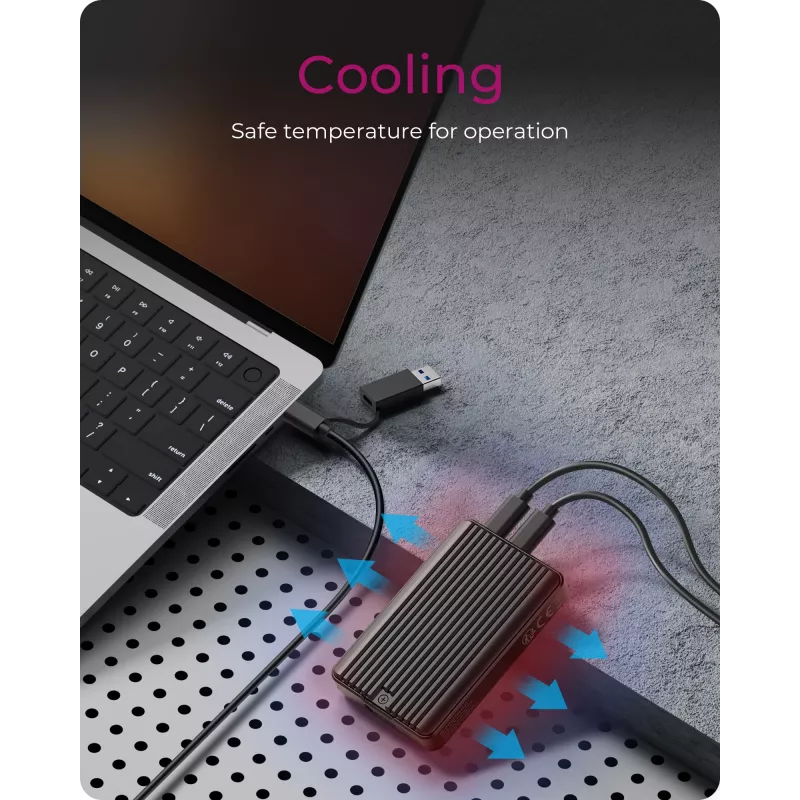 ICY BOX IB-CR601M-C31 SSD-Gehäuse Schwarz M.2
