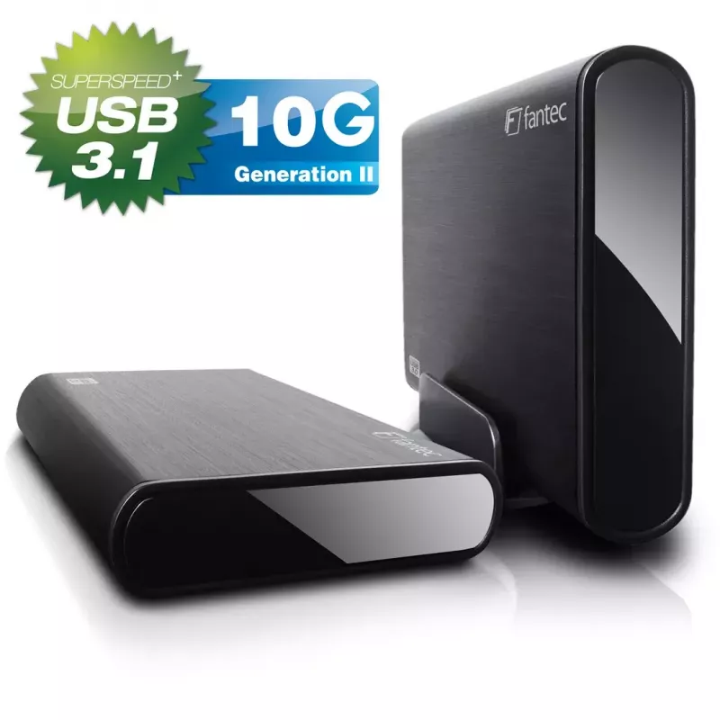 HDD-Gehäuse Fantec DB-ALU31 Schwarz 3,5 Zoll