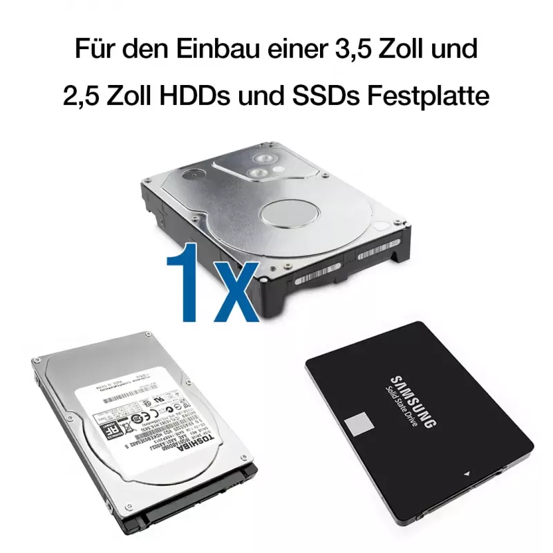 HDD-Gehäuse Fantec DB-ALU31 Schwarz 3,5 Zoll