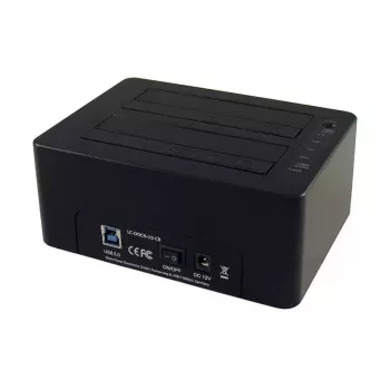 LC Power LC-DOCK-U3-CR - HDD-Dockingstation mit Netzanzeige, Ein/Aus-Schalter, Klon-Funktion Schächte: 2 - 2.5 / 3.5 gemeinsam genutzt (6,4 cm/8,9 cm 
