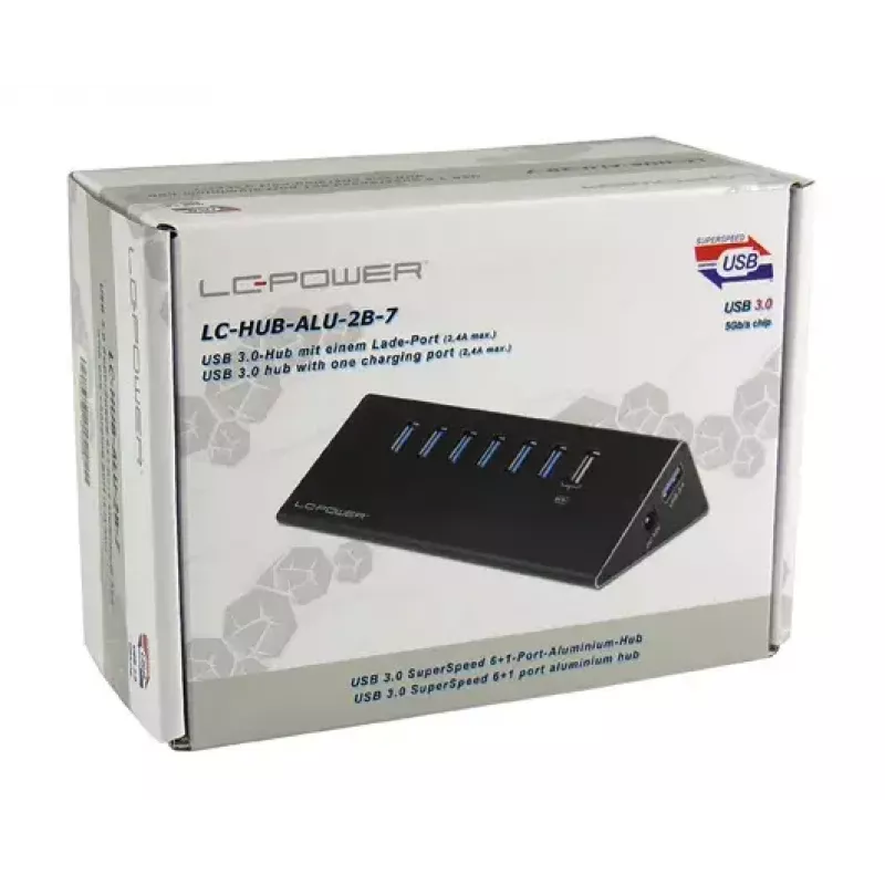 USB Hub LC-Power LC-HUB-ALU-2B-7