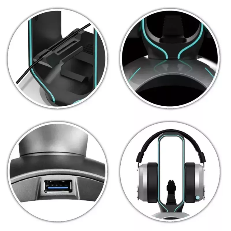 Headphone holder LC-Power LC-HUB-HEAD-BUNGEE