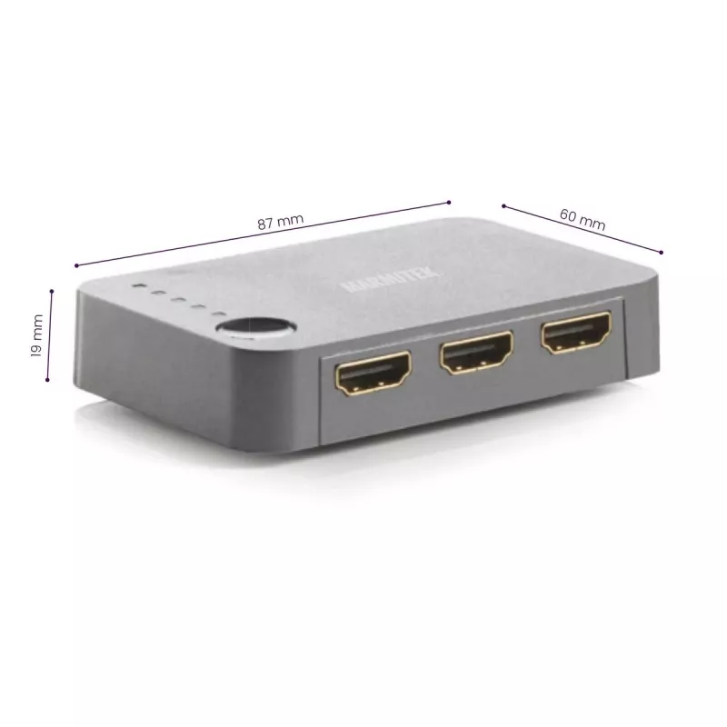 Marmitek Connect 350 UHD 2.0 – HDMI-Switch 4K 60 Hz – 5 Eingänge / 1 Ausgang