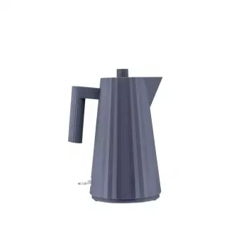 Elektrischer Wasserkocher ALESSI Plissé 1,0 L 2200 W – Thermoplast-Harz, automatische Abschaltung, herausnehmbarer Ausgießfilter, verdeckter Sockel (weiß)