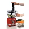 Ariete 1782 Gourmet Pro Moderna Küchenmaschine, 3L Multi-Mill, 2L Mixer, 2 Geschwindigkeiten + Pulse, Klingenset + Edelstahlscheibe, Entsafter-Aufsatz, Rot