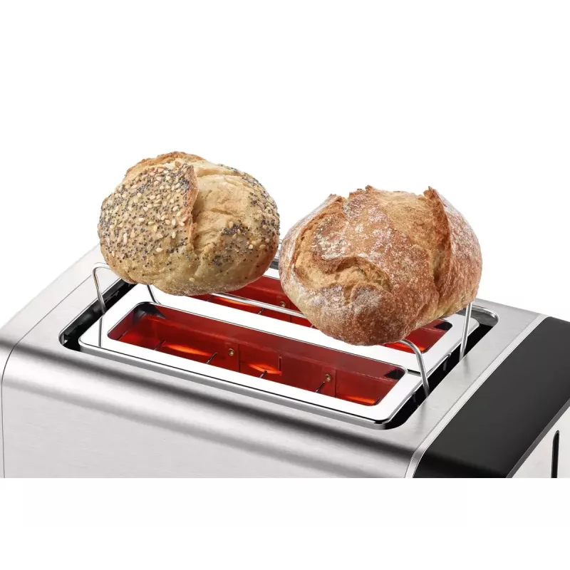 Bosch TAT5P420 Toaster 2 Scheiben 970 W Schwarz, Edelstahl