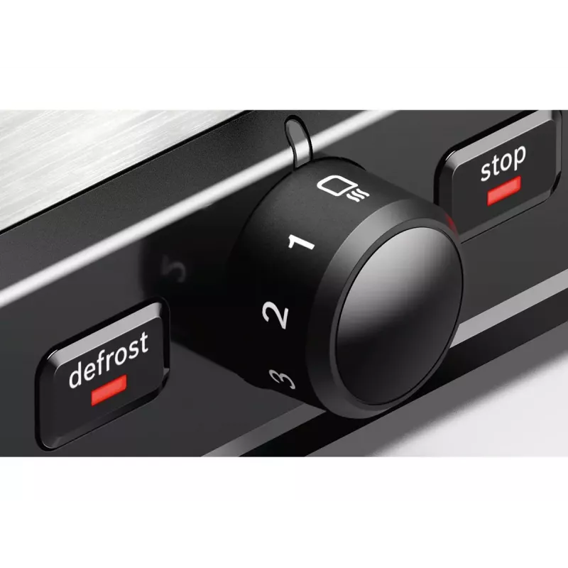 Bosch TAT5P420 Toaster 2 Scheiben 970 W Schwarz, Edelstahl