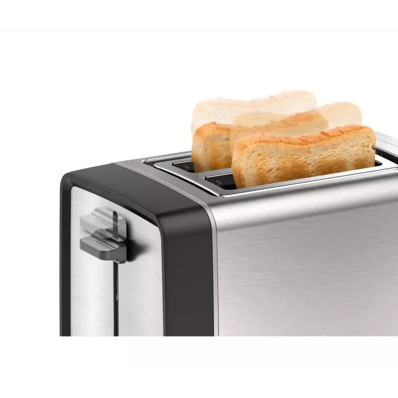 Bosch TAT5P420 Toaster 2 Scheiben 970 W Schwarz, Edelstahl
