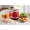 Ariete 149 Toaster mit Zange für 2 Brotscheiben - Automatischer Auswurf - Auftauen - 6 Bräunungsstufen - 800 Watt - Modern Line - Rot