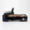 Ariete 1916 Multi Grill 3 in 1 - Elektrogrill, Barbecue, glatte und geriffelte Platte - 180° Öffnung - Verstellbarer Thermostat - 2400 Watt - Schwarz
