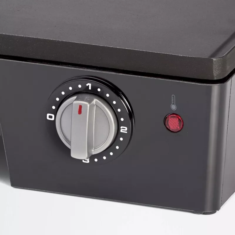 Ariete 1916 Multi Grill 3 in 1 - Elektrogrill, Barbecue, glatte und geriffelte Platte - 180° Öffnung - Verstellbarer Thermostat - 2400 Watt - Schwarz