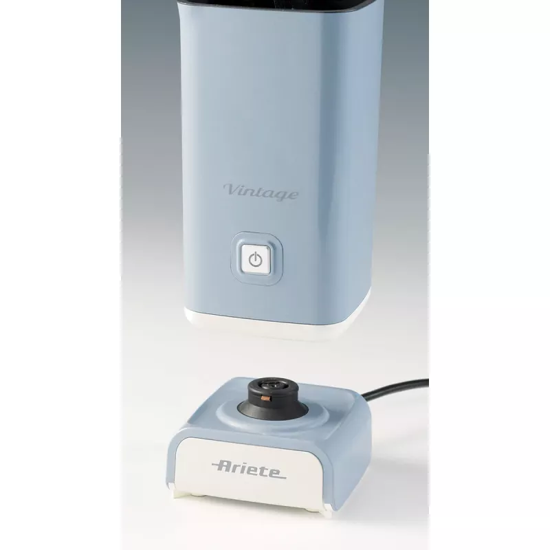 Ariete 2878 Vintage Milchaufschäumer für Cappuccino, Tee, heiße und kalte Schokolade, Instantgetränke, 500 Watt, Pastell-Hellblau