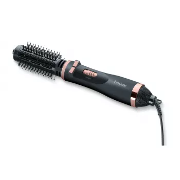 Heißluftbürste Beurer HT 80, 1000 W, Warmlufttechnologie, 56-mm-Bürste, 2 Hitzestufen, Keramikheizung, schwarz/schokolade